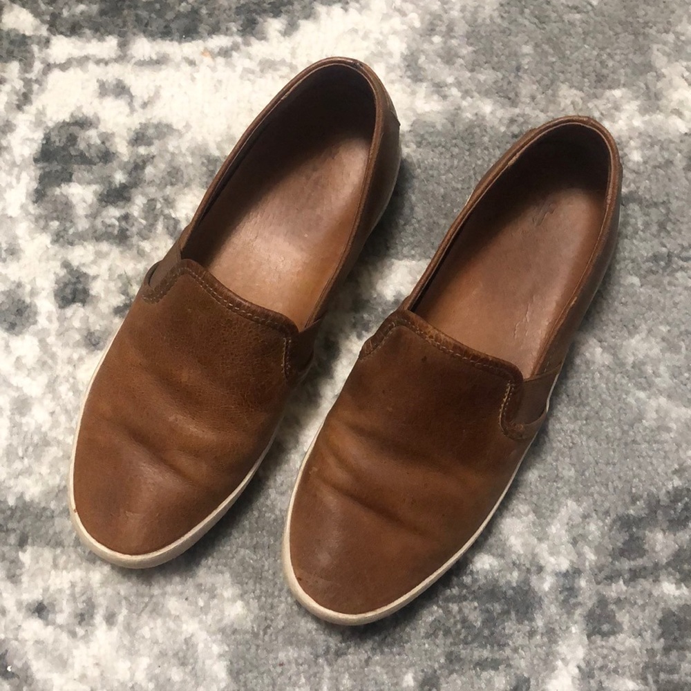 Frye Ivy Slip On Sneakers in Cognac